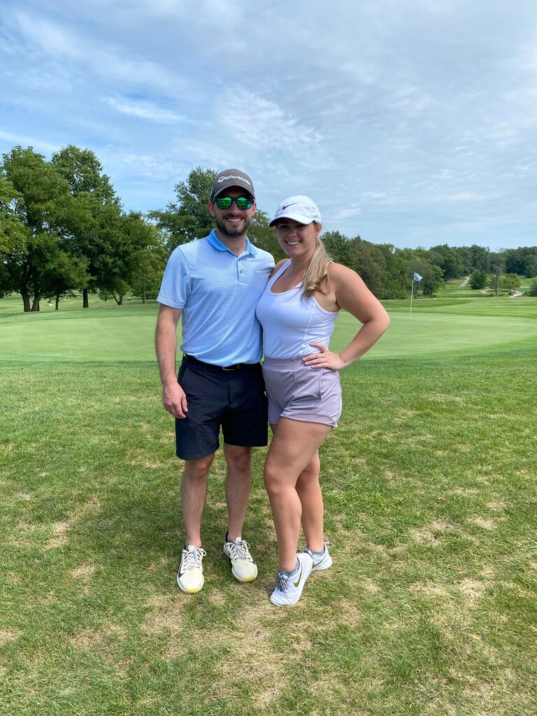 Carly's first time golfing! Scotty was a great coach. We now try to go golfing as frequently as we can. 