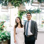 Couple at their rehearsal dinner