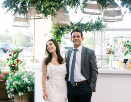 Couple at their rehearsal dinner