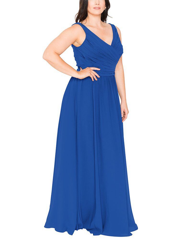 plus size royal blue bridesmaid dresses