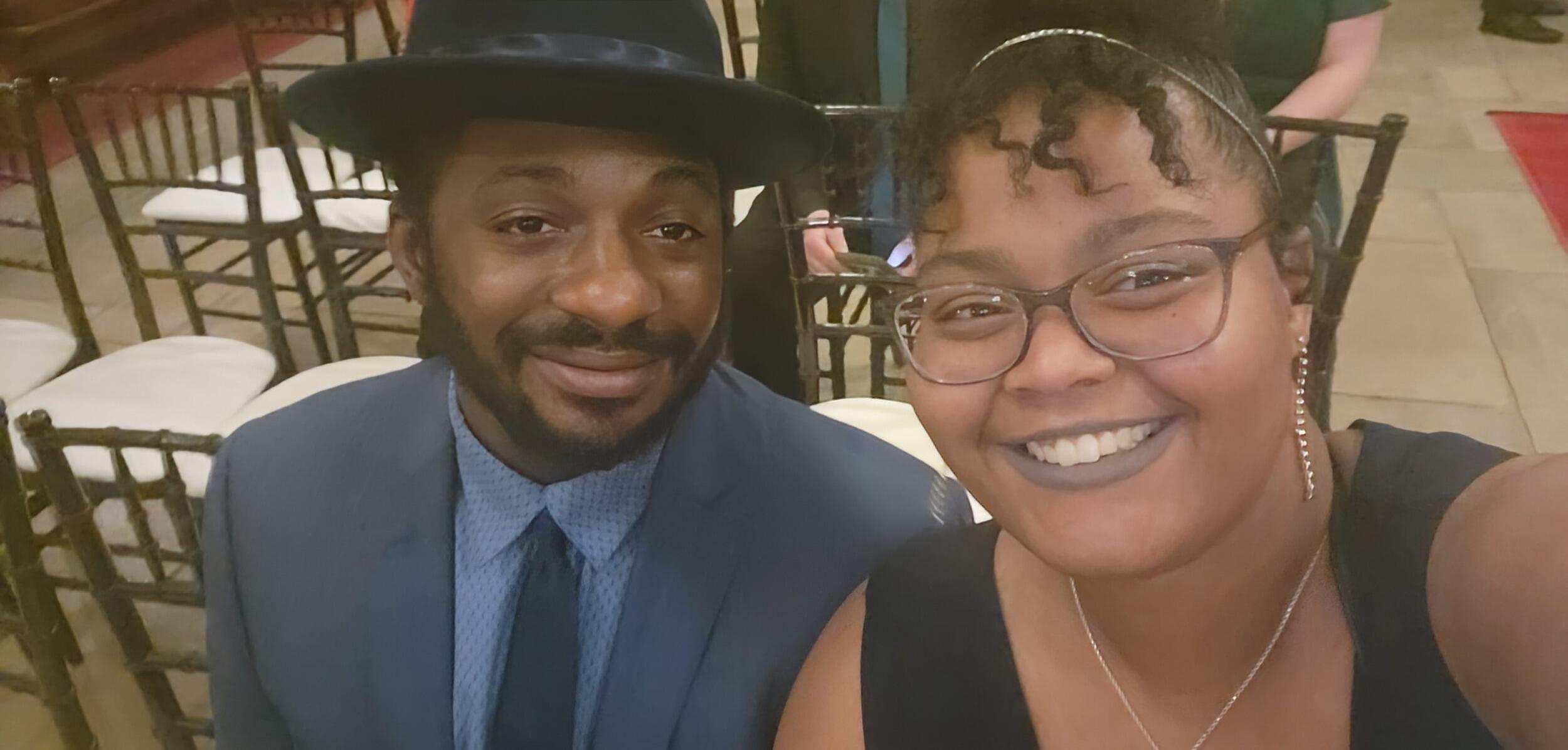 Attending our first wedding together