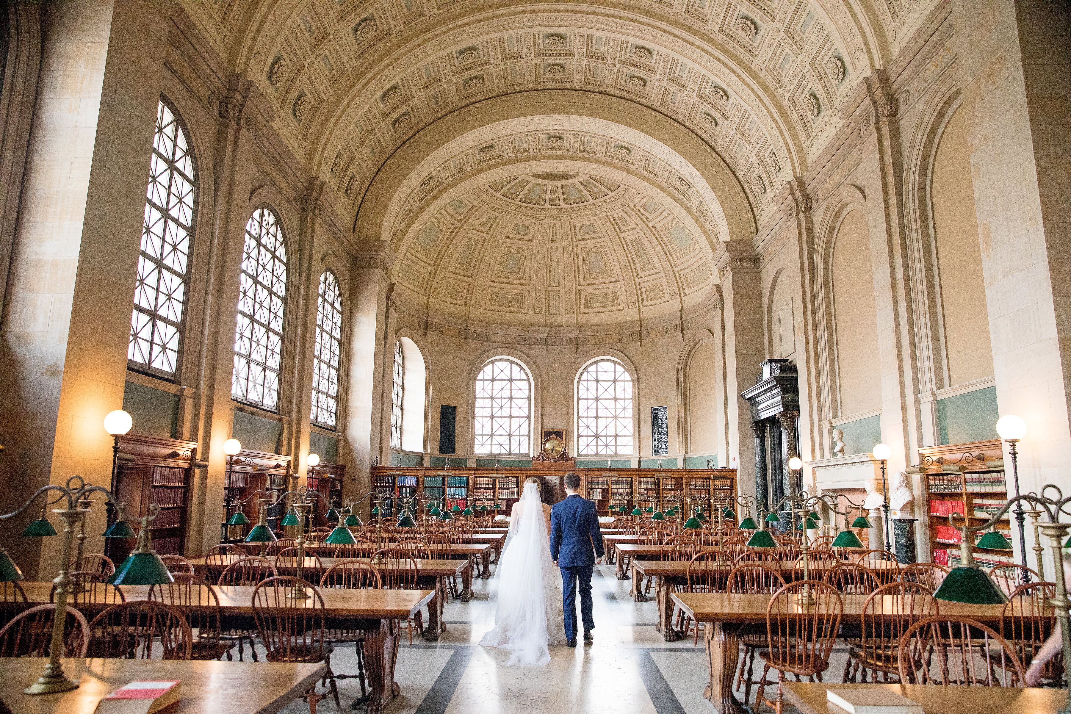 boston public library wedding photos