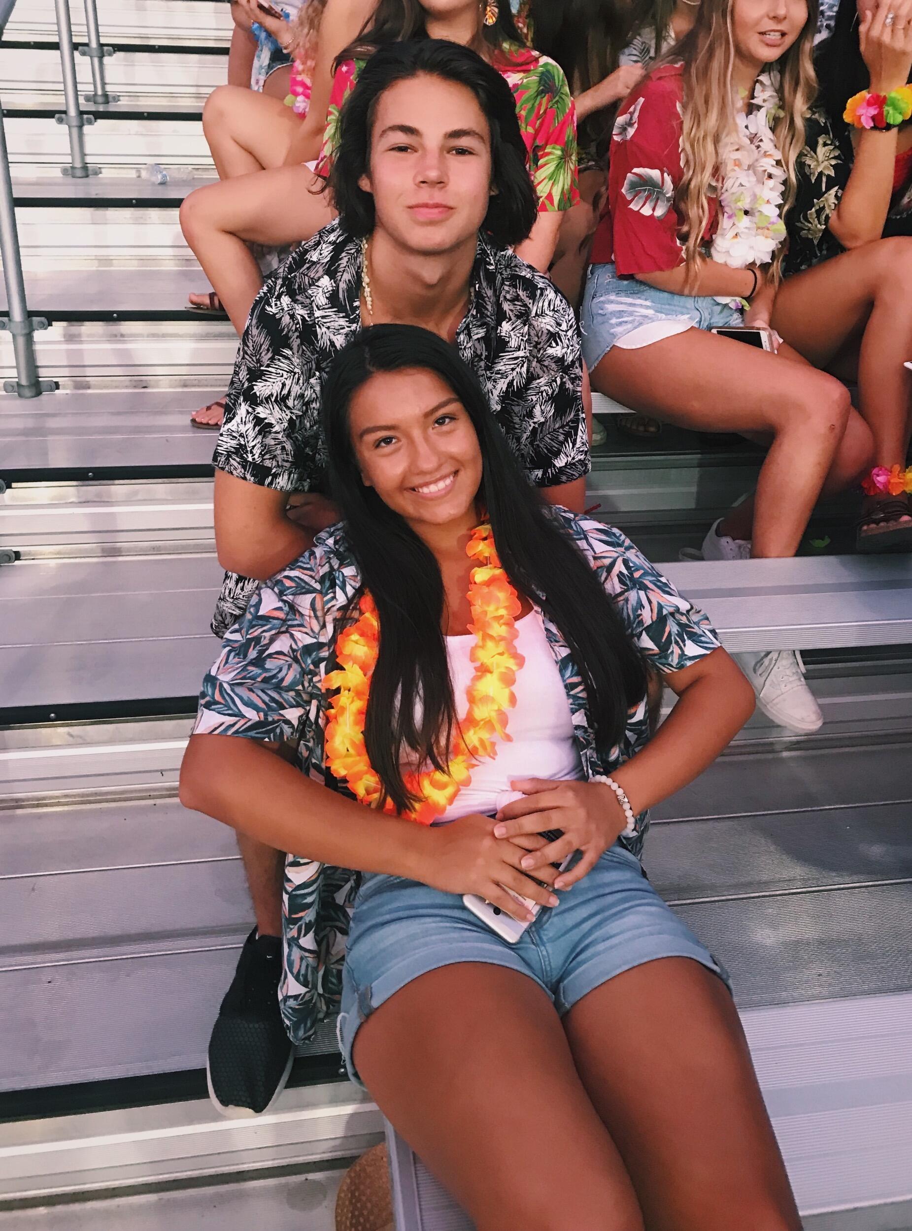 The only football game we went to as part of the student section instead of the band... it was a scrimmage!