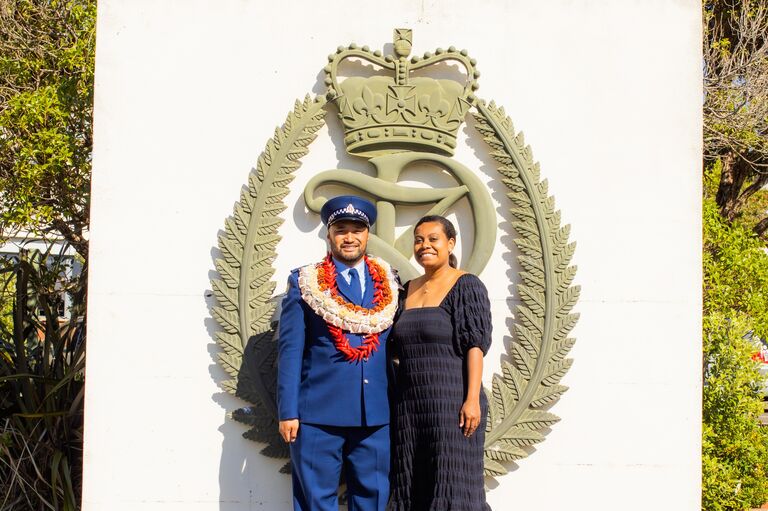 Siona's police graduation.