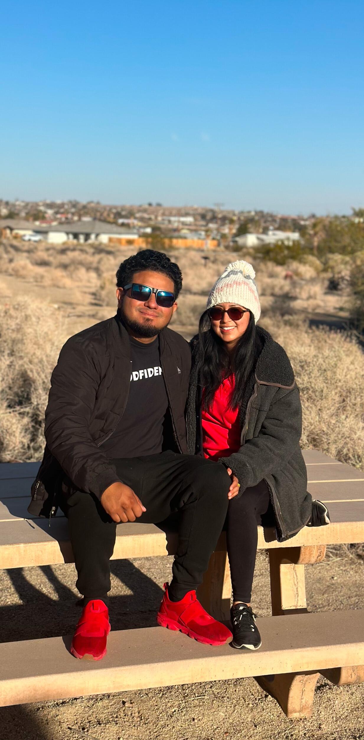 Celebrating our 1-year Anniversary at Joshua Tree.