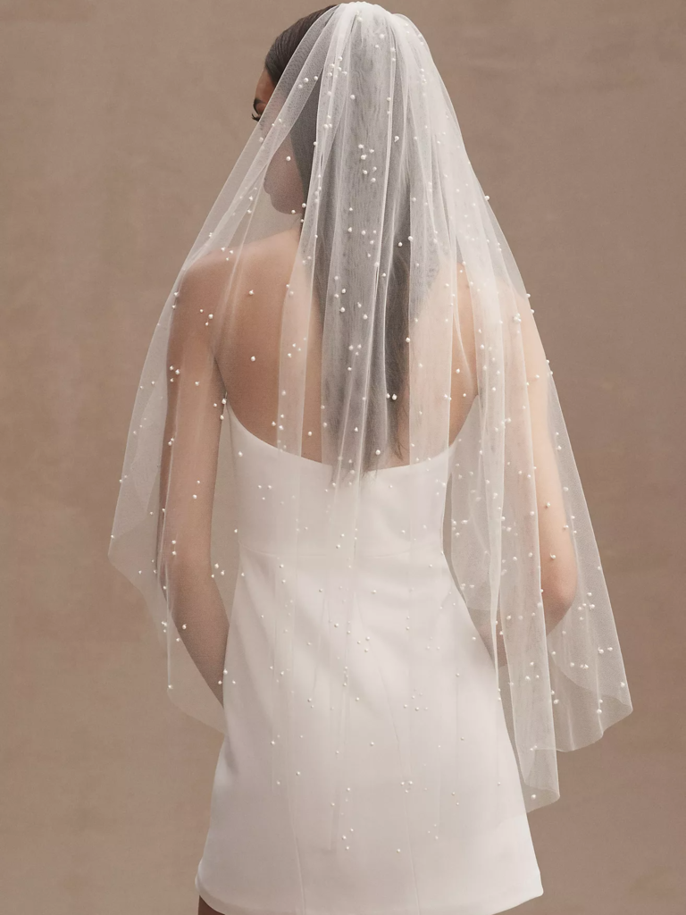 A.B. Ellie pearl embellished wedding veil