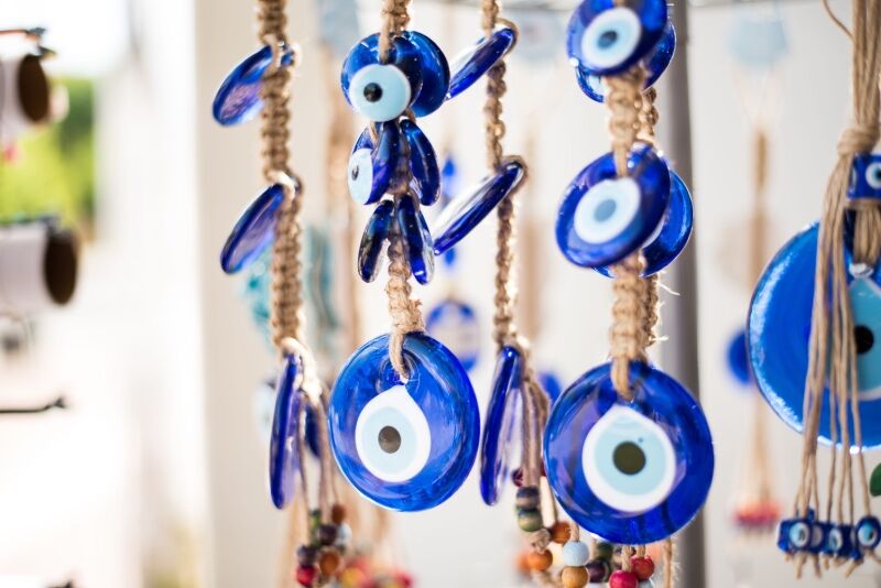 Mamma Mia themed party - evil eye decor
