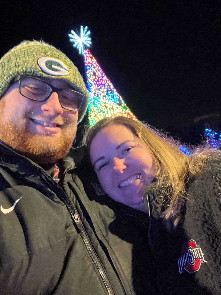 While we had been hanging out for quite some time, we became "official" on a date to the Columbus Zoo for Wildlights. 
