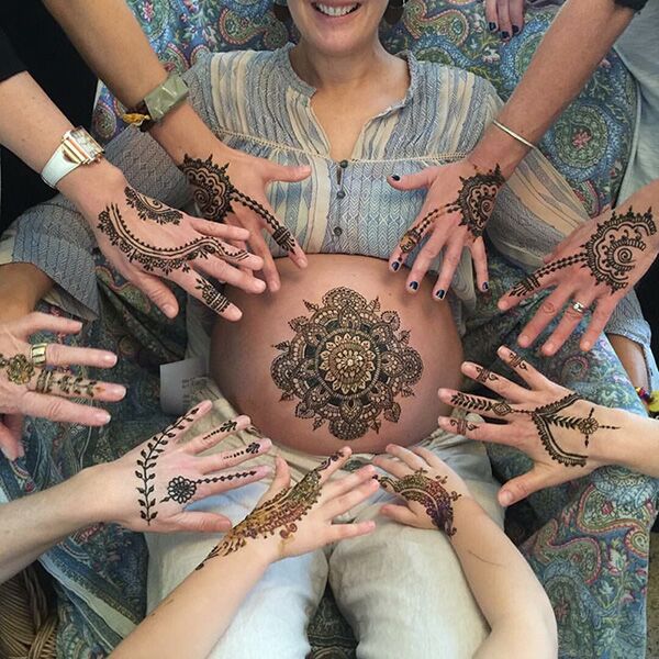 Henna Artist at a Baby Shower