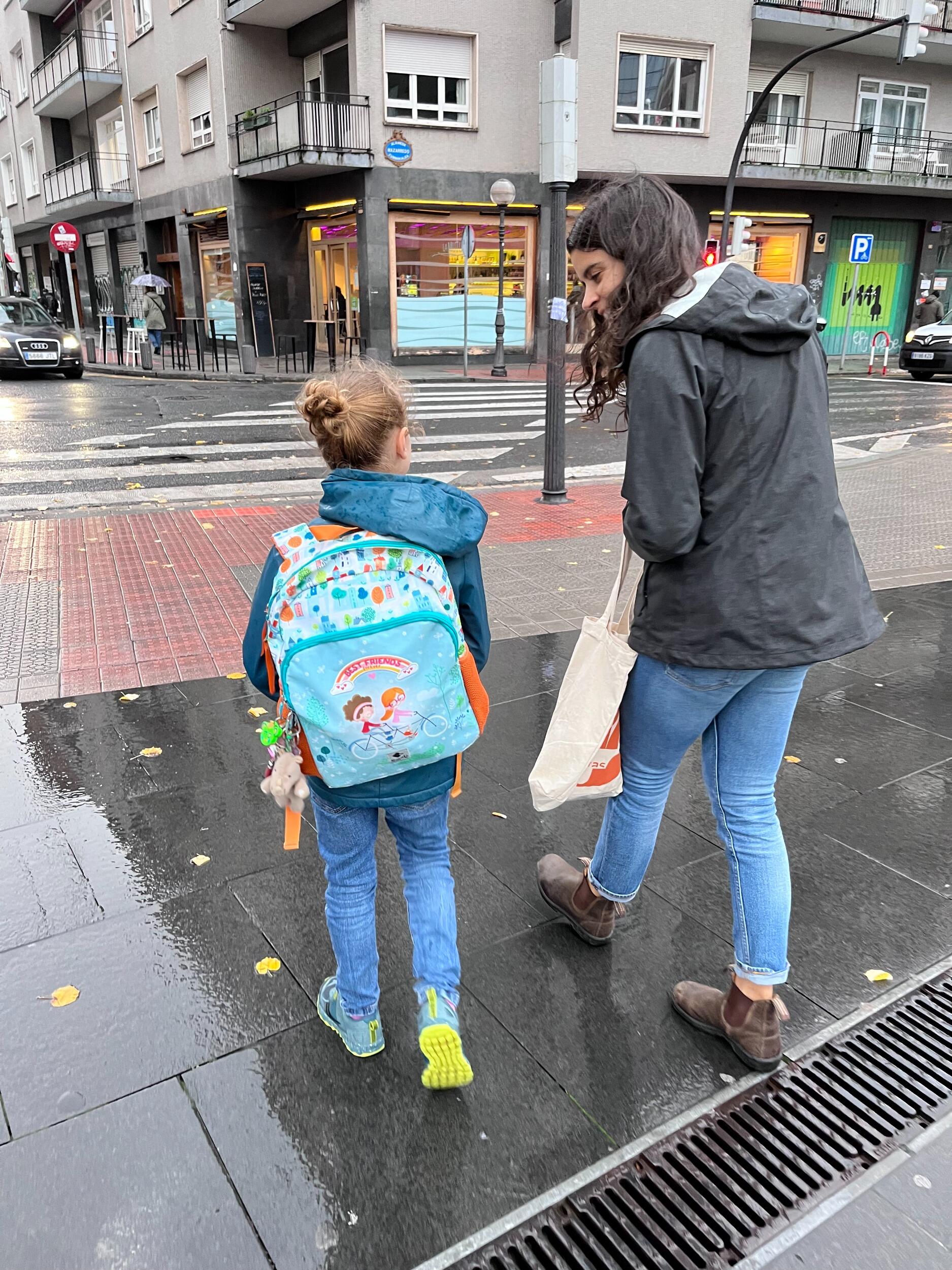 Sarah arrives in Bilbao, Spain. Sarah fulfilled her lifelong dream of traveling and living in another country. Sarah lived with a wonderful family she still keeps in touch with today, including Martina, their young daughter, whom Sarah would walk to school each day.