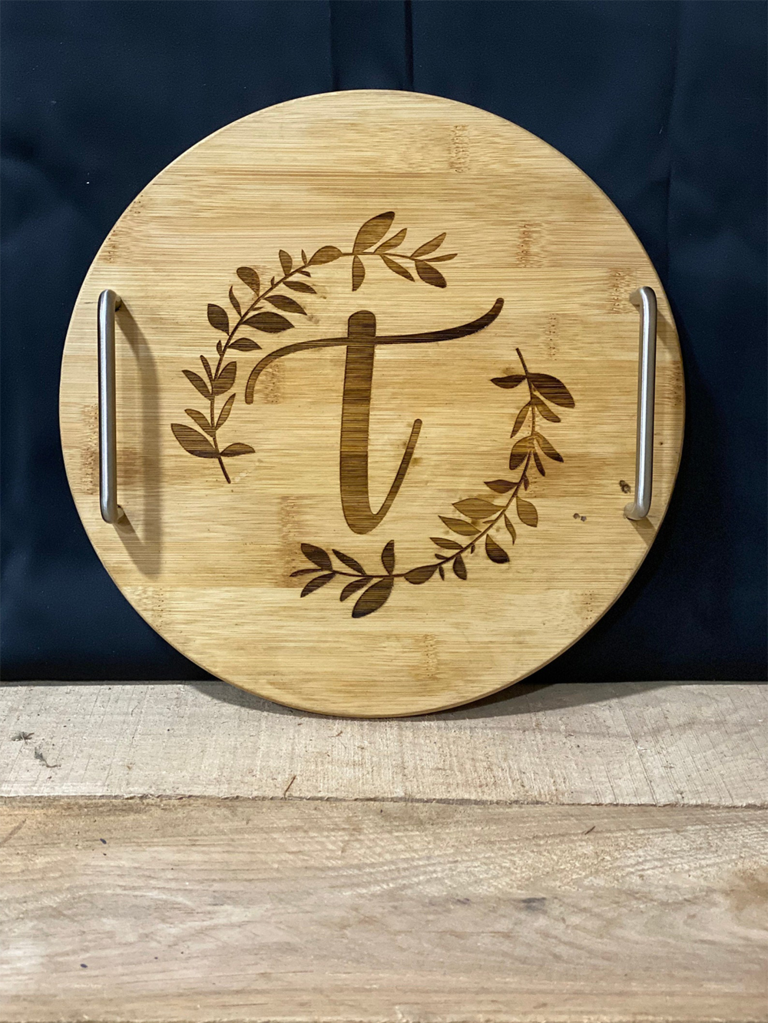 Personalized Family Monogram Bamboo Cutting Board - Spouse-ly