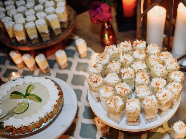 Pie engagement party dessert table idea