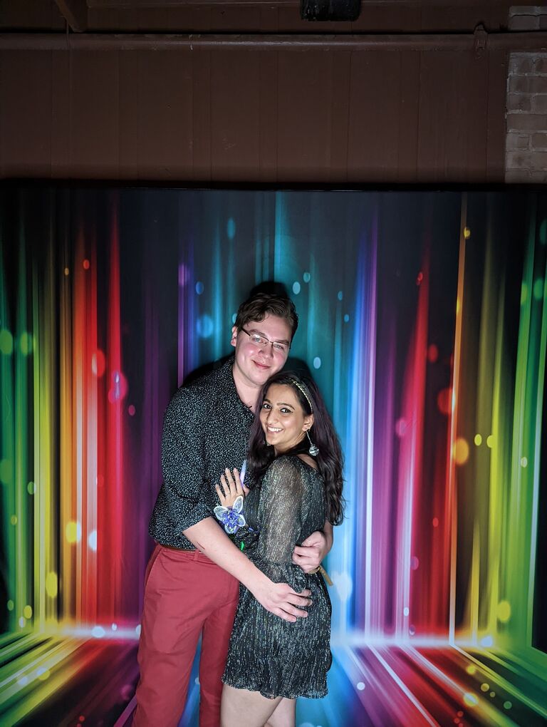 Somehow Nivedita dragged Kevin to prom