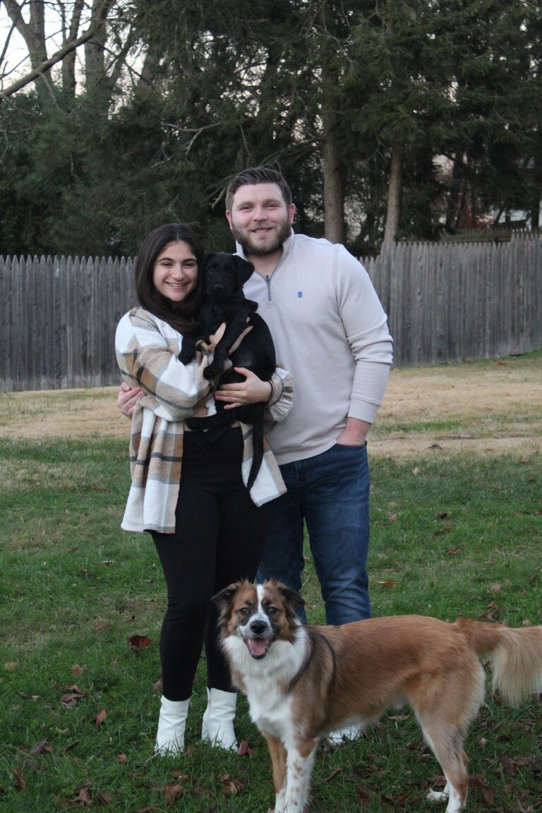 Their first family shoot with the pups.