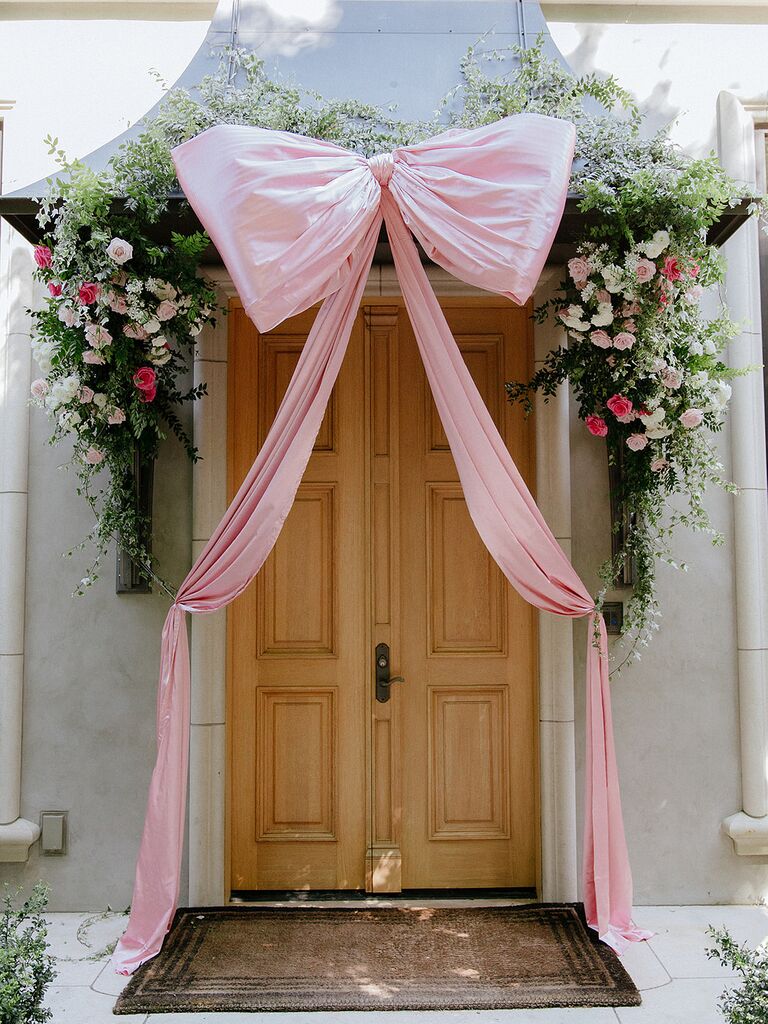 Cute bridal shower bow decor