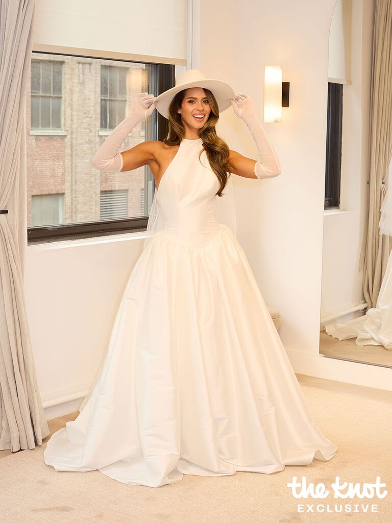 Kelsey Anderson wearing a Parent Trap-inspired wedding dress