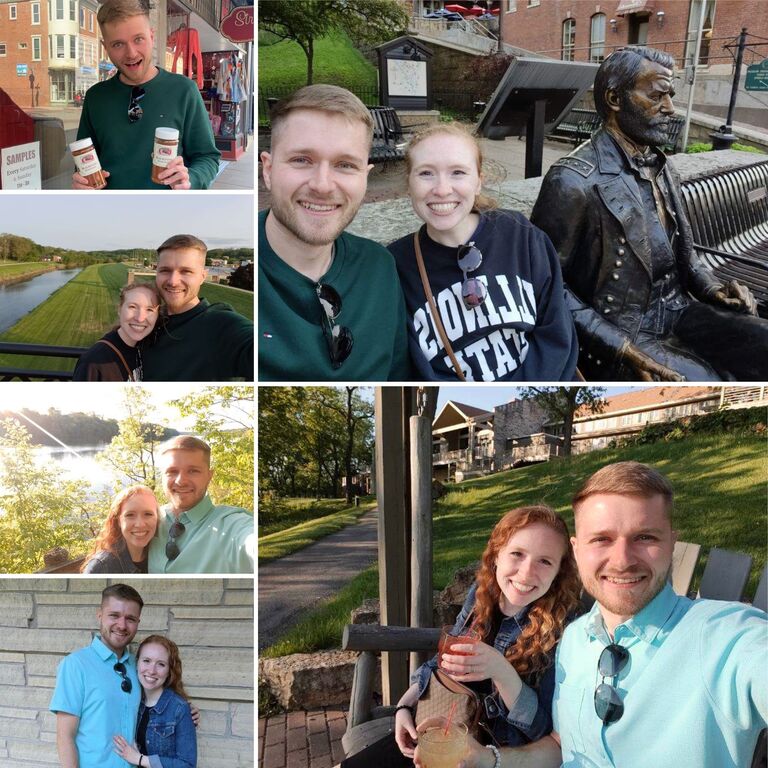Megan and Andrew took their first trip together! They went to Galena, IL and had a blast!