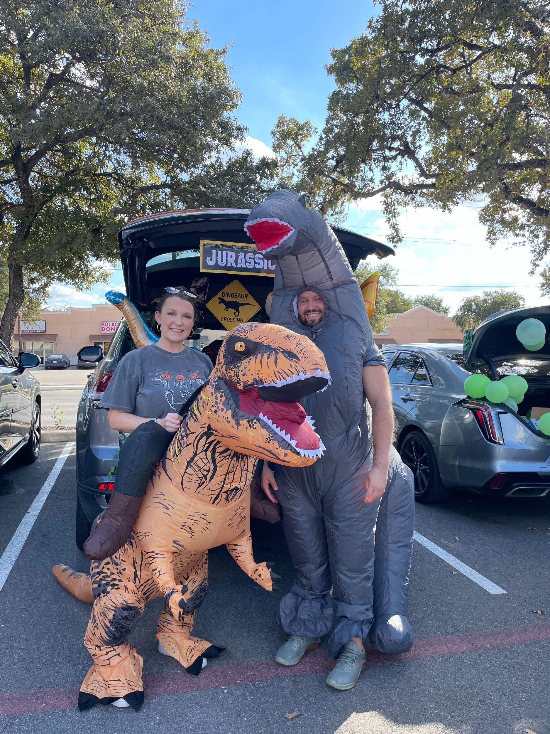 Our second year at the Endeavors Veterans Wellness Centers annual trunk or treat! Our trunk theme was Jurassic park, but we sadly did not win the costume contest this year!