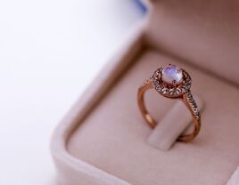 moonstone engagement ring