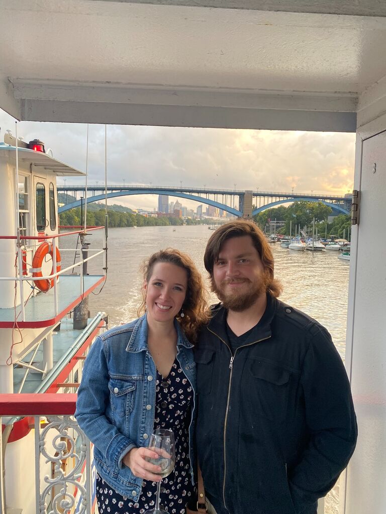 Elizabeth took Nathan on a Gateway Clipper dinner cruise for his birthday. In his words, "You took me on a boat and I swooned."