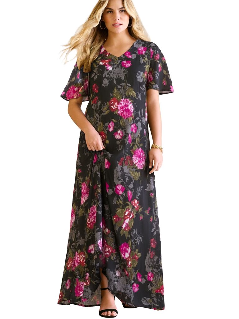 Roaman's floral petite dress