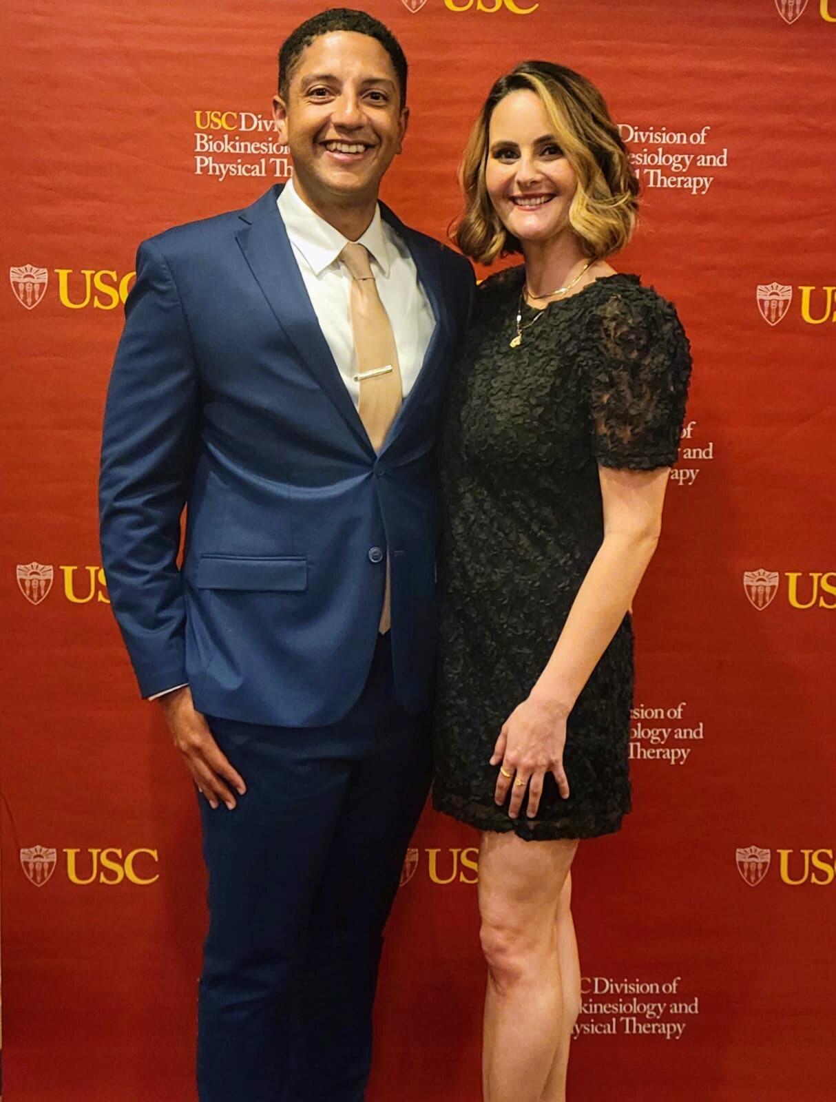 Jojo presented at a gala honoring one of his mentors from USC. He spoke at her retirement conference and Kaitlyn got to stand by his side, proud as ever of Jojo.
