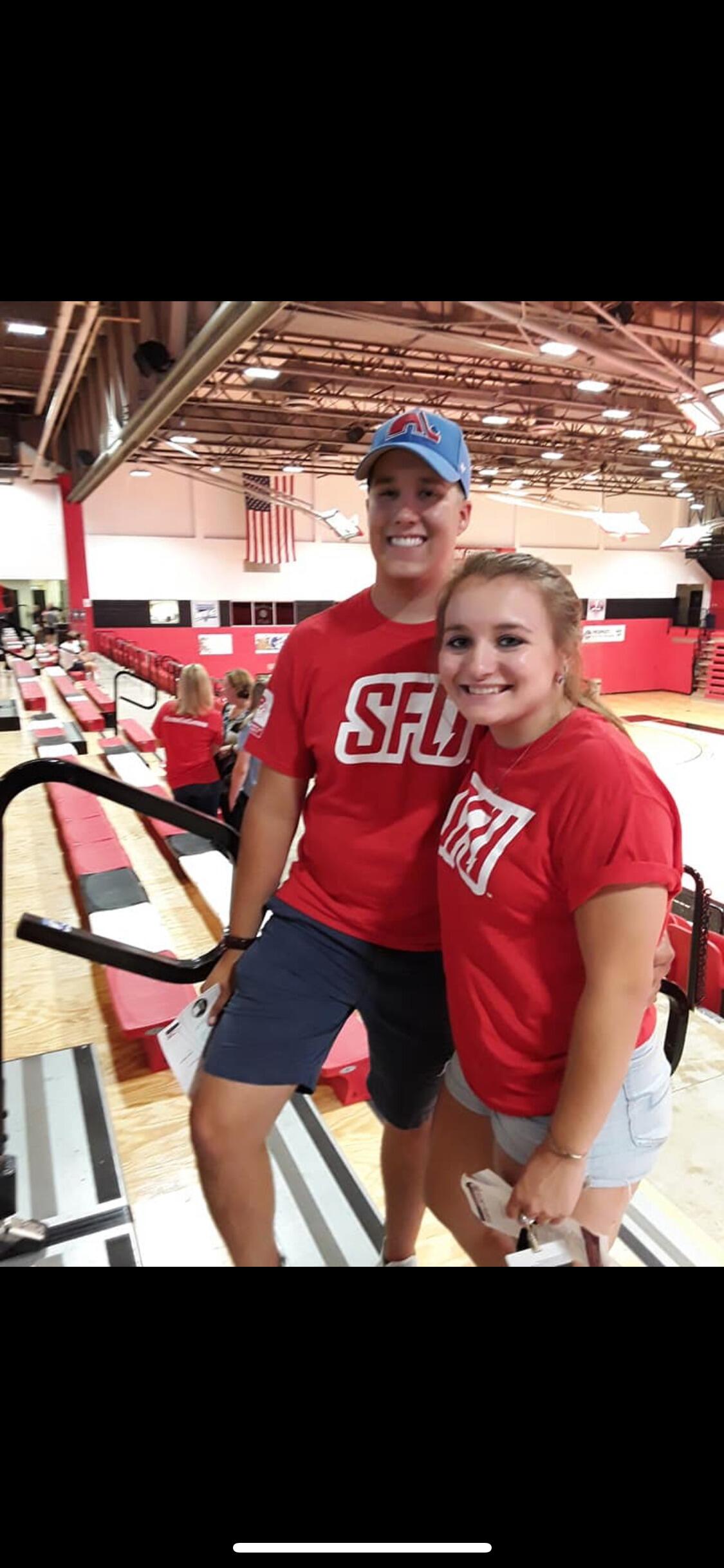 Our first day of college at Saint Francis University!