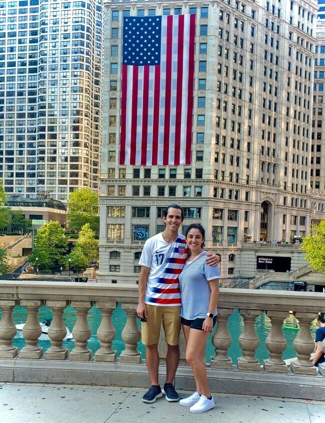 Met in Chicago to go to Elizabeth and Tim's Wedding
