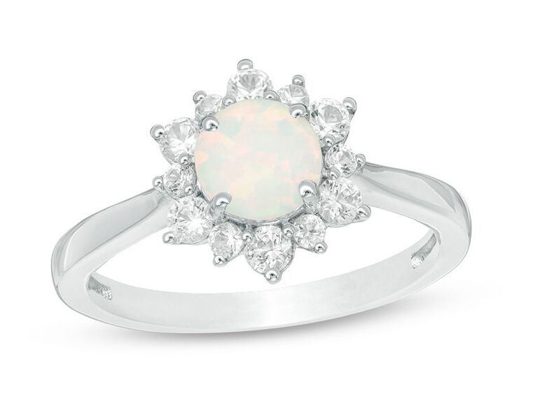 Vintage-inspired opal engagement ring