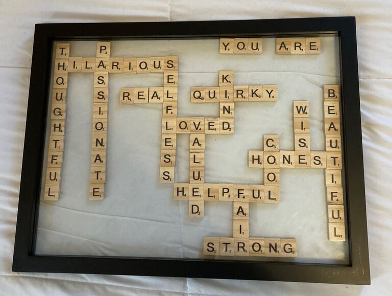 Andrew's handmade Christmas gift to Maddie. 