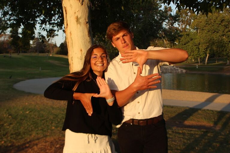 Brother/Sister floor picture. AKA- "WE R JUST FRIENDS"