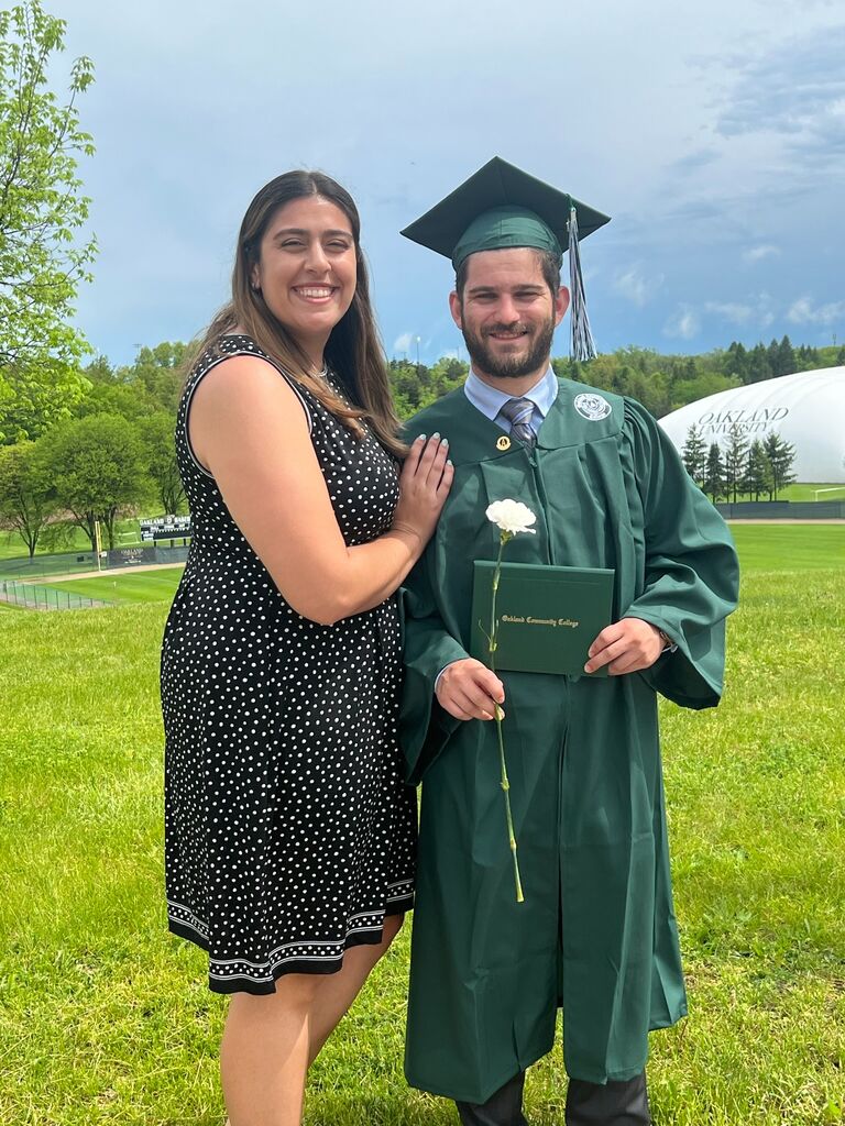 Celebrating David's graduation from nursing school