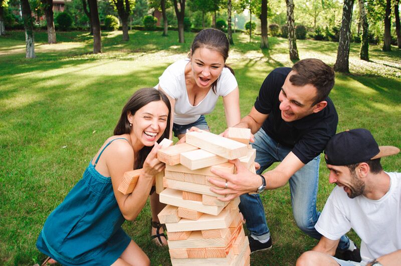 Outdoor Party Jenga for 30th Birthday