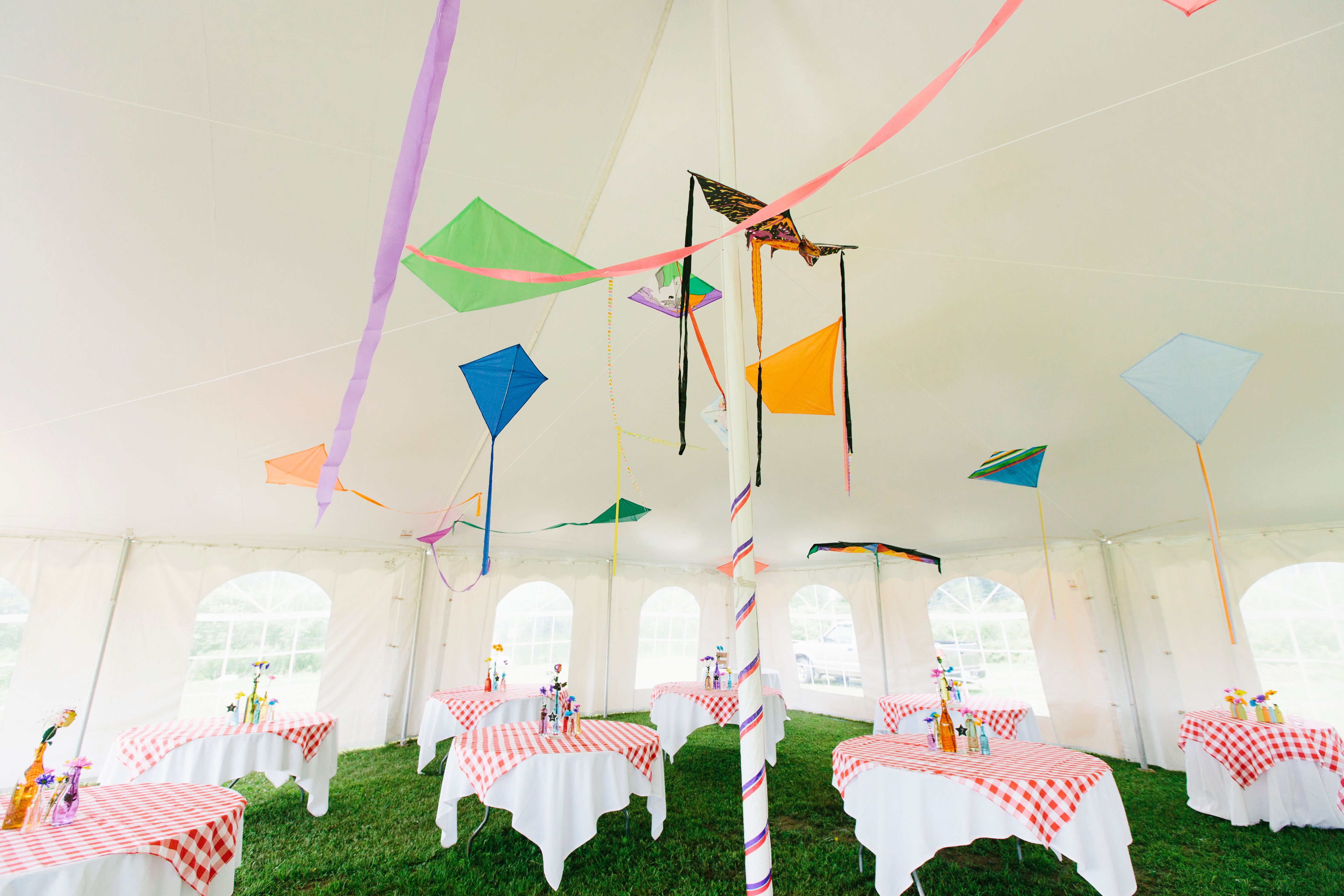 Casual Backyard Barbecue Wedding Reception Decor