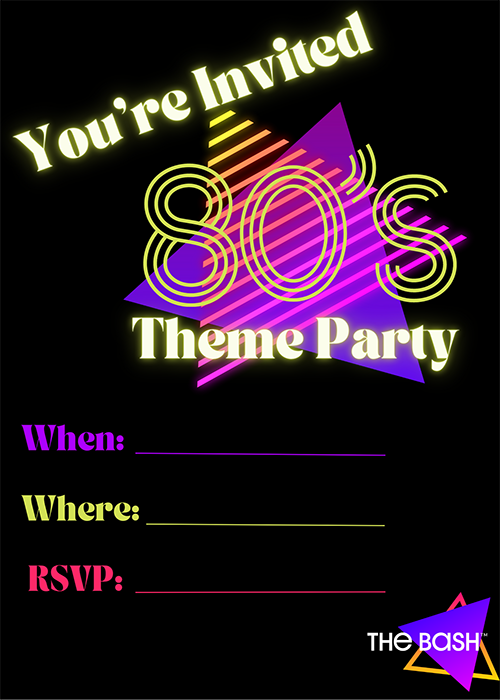Its A 80S Party Neon Lights 80S Theme Dance Backdrop