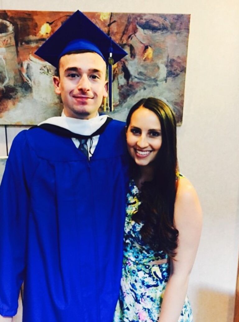 Adam's UD graduation! And when we officially started dating long distance with Adam in California and Sophia still in school