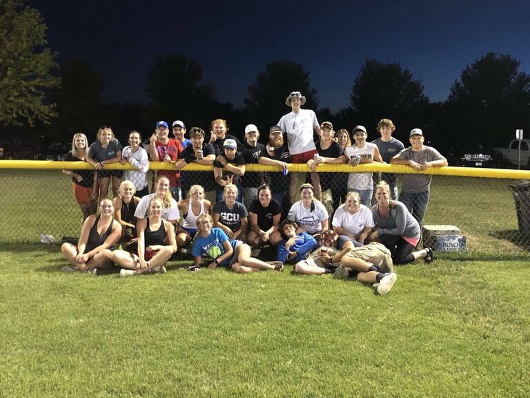 Slow Pitch Softball Championship 
(Kylie and Wyatt move back so we can play again)