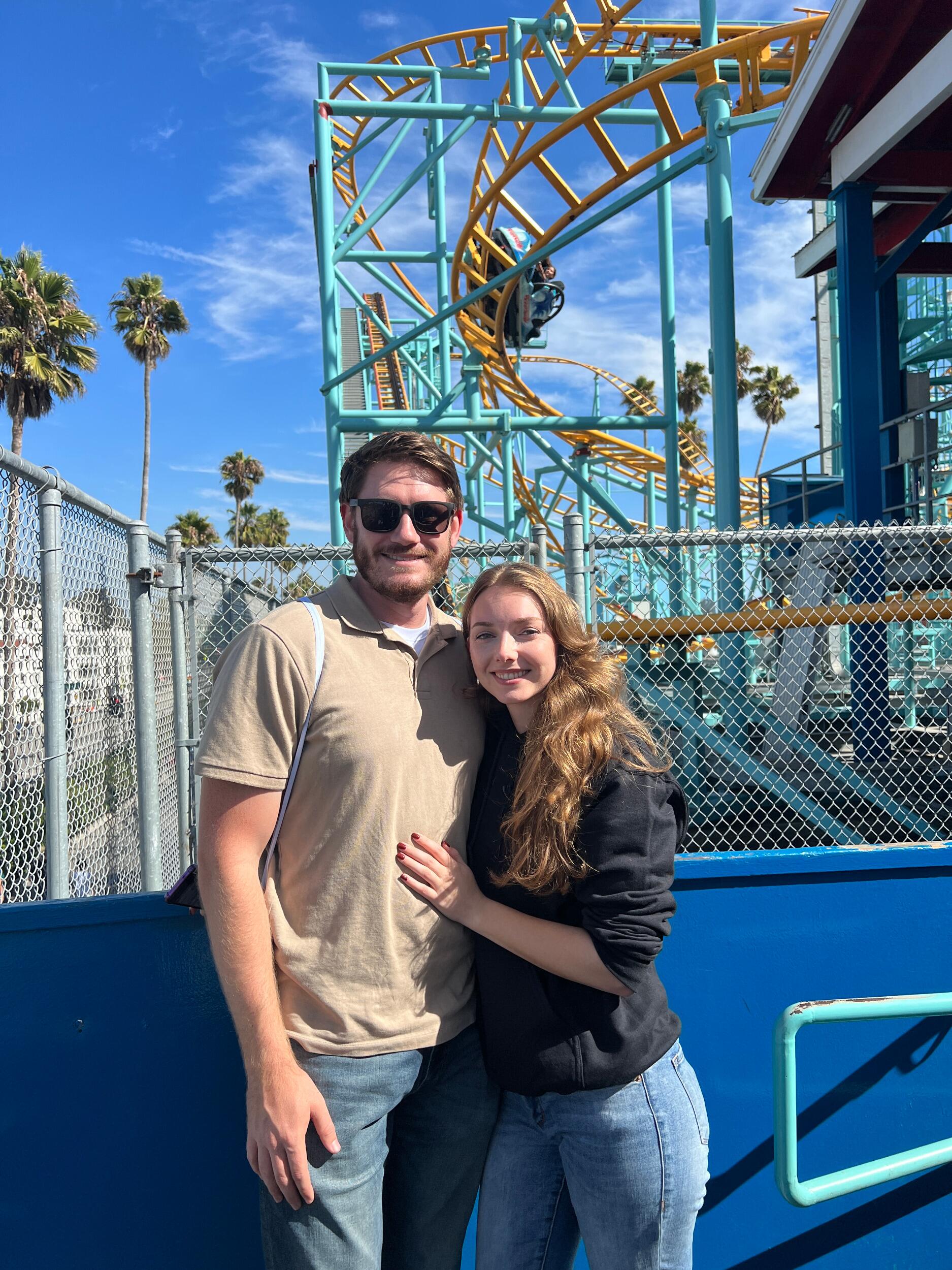 To celebrate our first year anniversary, we had a fun weekend in Santa Cruz. We rode the big dipper at the boardwalk and got a caricature drawn of us!