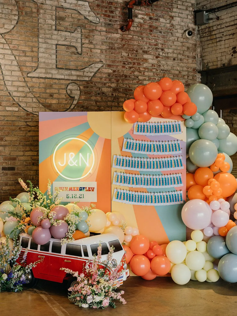 Light Blue and Orange Wedding Colors