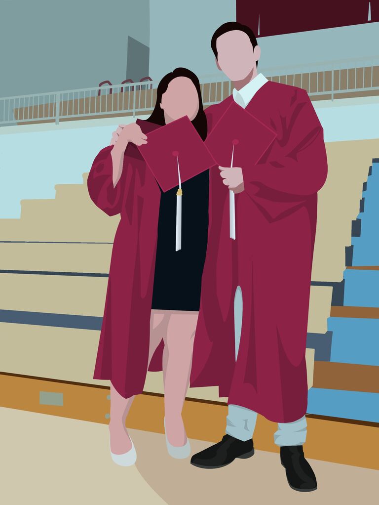 Graduation, our first aisle to walkdown together.