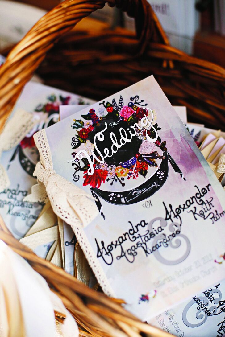 Hand Painted Wedding Programs