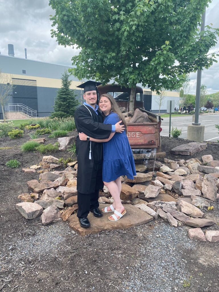 Celebrating Josh graduating college