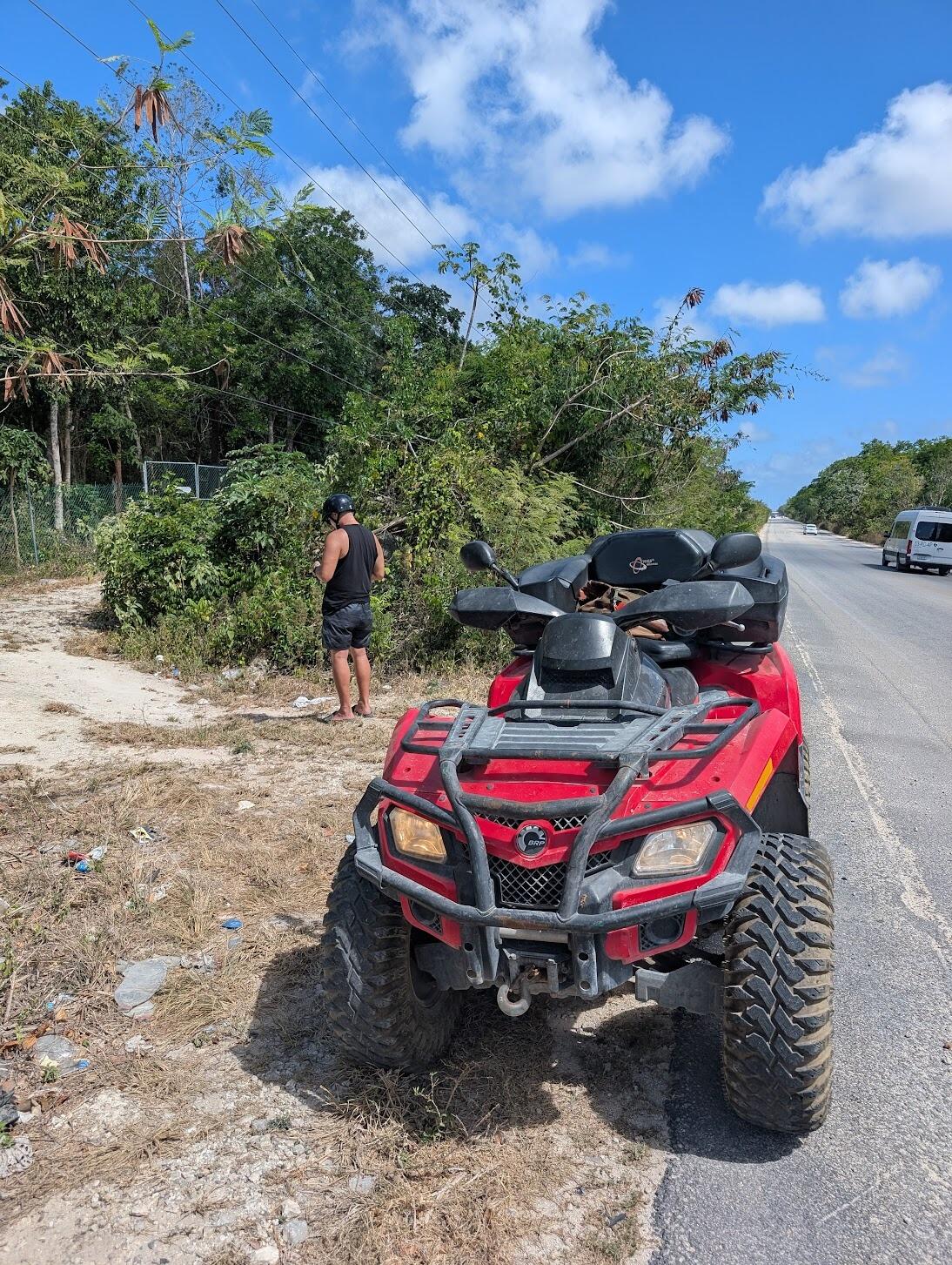 Spent a week in Tulum Mexico, just us two. Decided to rent a RTV to explore Tulum and ran out of gas on the side of the road. This trip was nothing but excitement and definatly tested our patience, from missing flights, to taking a boat from an island to find our driver. 