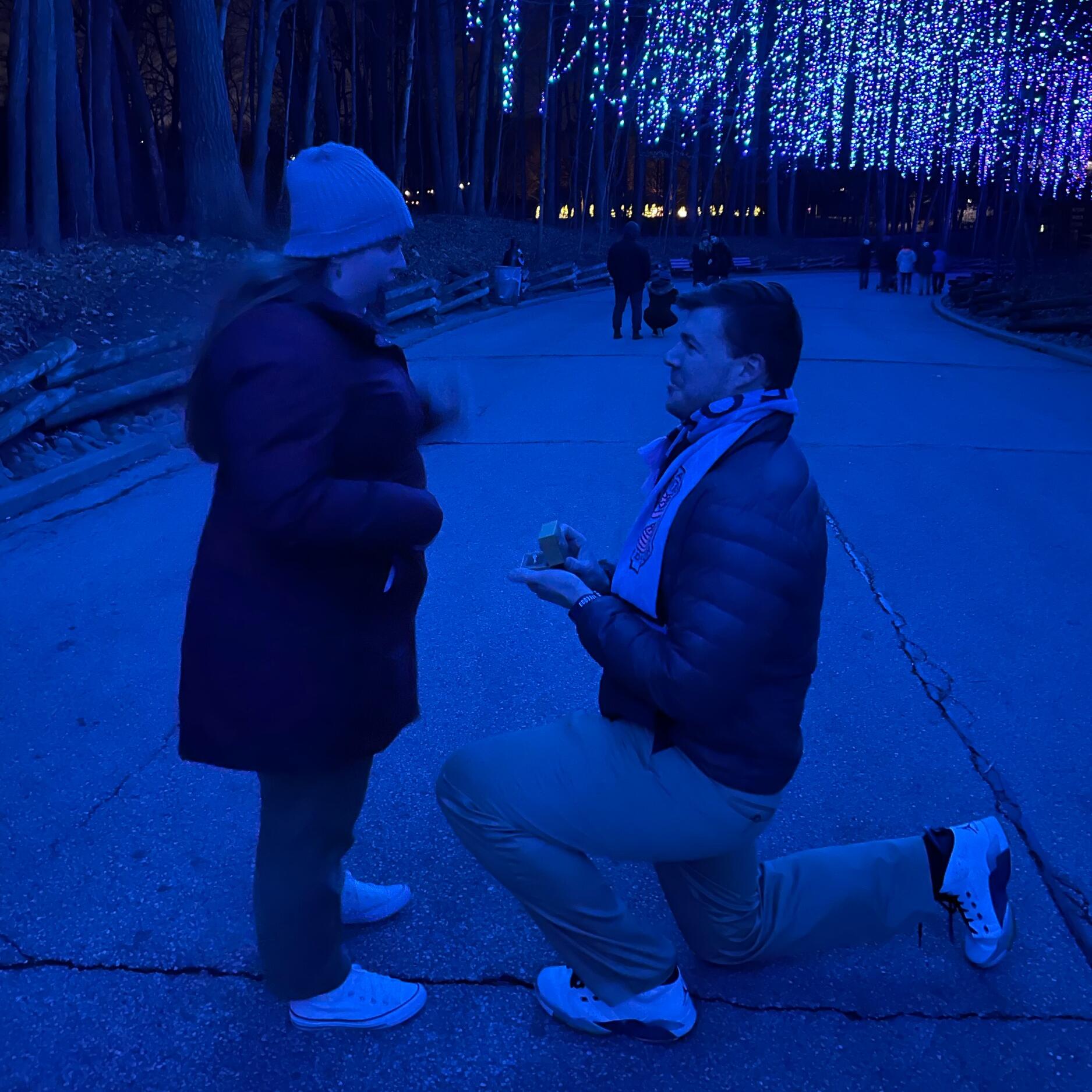 David Proposing at the Milwaukee Zoo