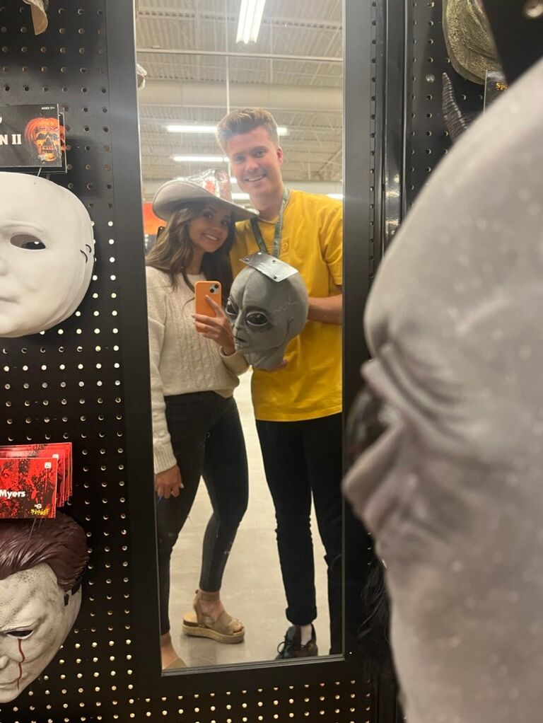 This was our most memorable date. It was spur of the moment and we went to the mall, Spirit Halloween, grabbed dinner at Chili's (one of Charlies favorites) and then star gazed on a baseball field while we talked about our situation and where we saw it going. 