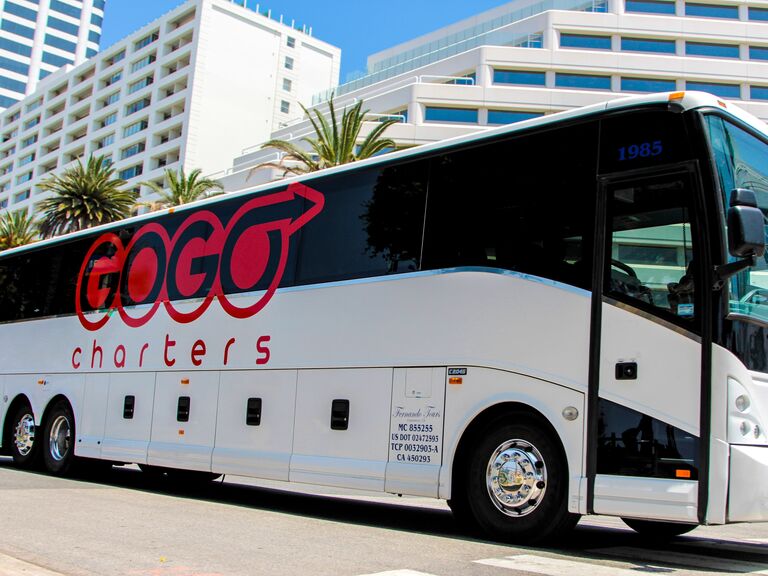 GOGO charter bus for wedding transport