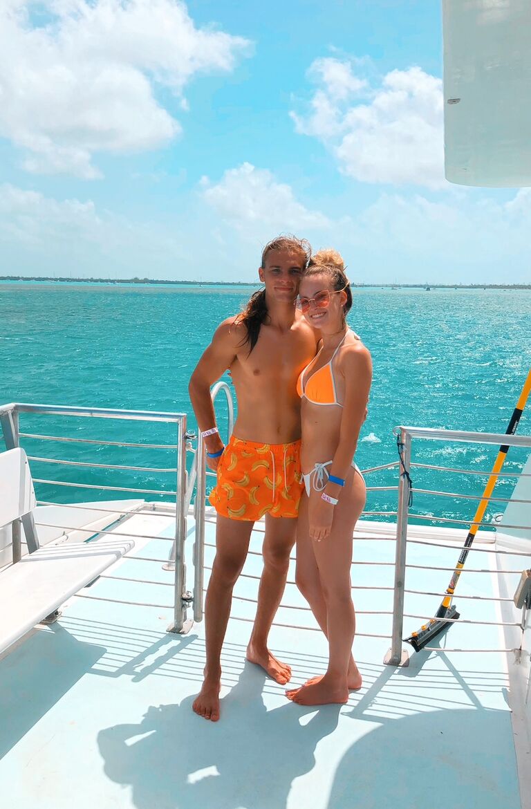 David and Emily went on their first vacation together to Key West.
