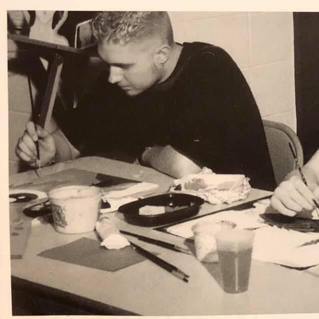Tony in High School art class