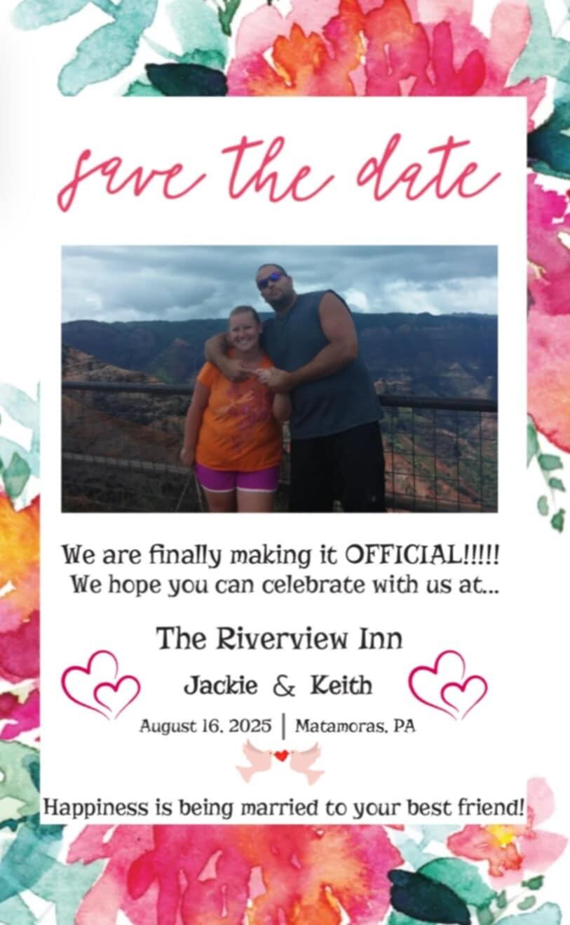 We officially signed the contract with The Riverview Inn.. and I had to tell everyone ASAP which is why I sent this digitally to everyone!!! 👰‍♀ 