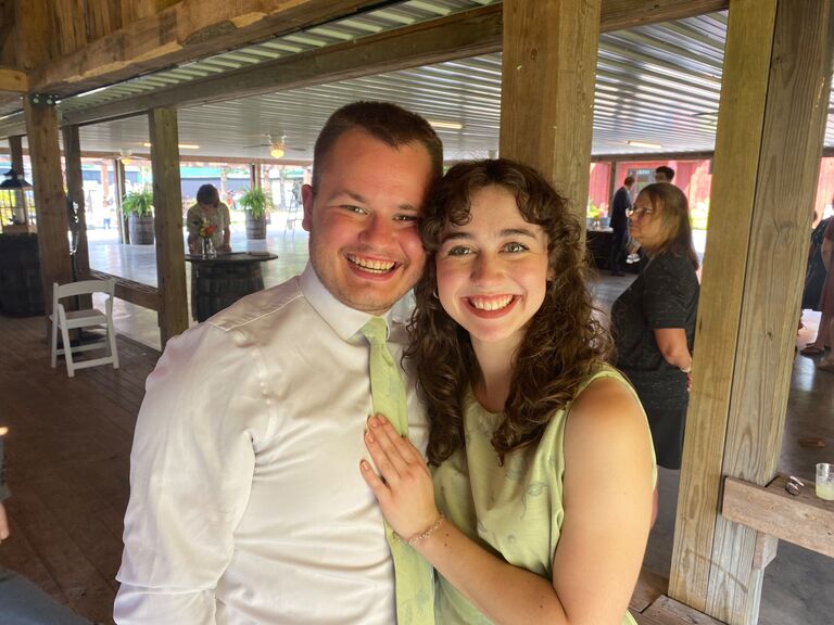 The Sink wedding!
Kiara made Caleb the tie to match her dress.